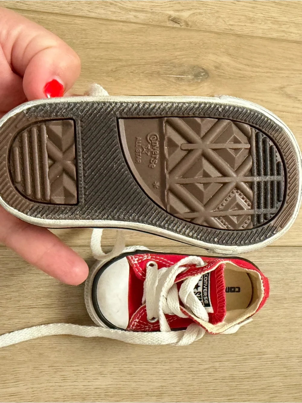 Converse Red & White Toddler Low-Top Canvas Sneakers